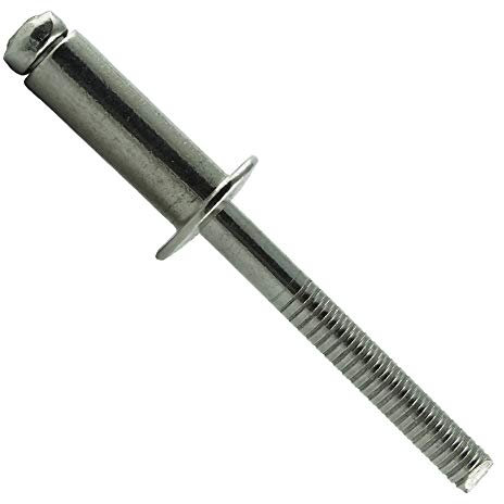 Eisenwaren2000 | 6 x 12 mm Blindniet (100 Stück) - mit Flachkopf - Popnieten DIN 7337 - ISO 15983 - Niet - Edelstahl A2 V2A - rostfrei