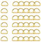 WedDecor 15mm Antiker Messing D-Ringe für Verschluss Gurtband, Basteln, Haustier Halsbänder, Verstellbar Reparatur Beutel, 10 Stk. - Gold, 50mm