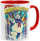OM3® Ghost Marshmallow Attack Tasse à café - En céramique - 325 ml - Imprimé des deux côtés - Rouge