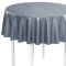LILENO HOME Tischdecke abwaschbar als Meterware 140 cm rund (Schnittkante) in Leinen Anthrazit Motiv - Wachstuchtischdecke wasserabweisend ideal als Tischtuch o. Tischläufer für Bierzeltgarnitur