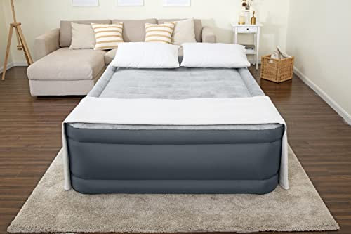 SLEEPLUX Tough Guard Air Mattress Queen 22” with Snugable Top and Built-in AC Pump
