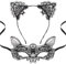 Katzenohren Haarreif und Katzenmaske für Frauen Maskerade Masken Katzenkostüm Damen Zubehör Make Up Party Favors