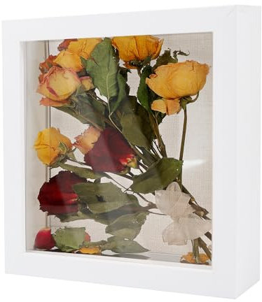 GraduatePro 3d bilderrahmen 23x23 zum befüllen schaukasten wand für Weiß Objektrahmen Hochzeit Box Deko Oder Schreibtisch