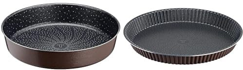 Tefal Perfectbake Moule A Manqué 26cm Aluminium 100% Recyclé J5549702 & Perfectbake Moule A Tarte 30cm Aluminium 100% Recyclé J5548402
