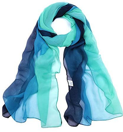 BLURBE Chiffon-Schals für Damen, leicht – Ombre-Chiffon, leichte, modische, elegante Schals für Damen, tolle Geschenke