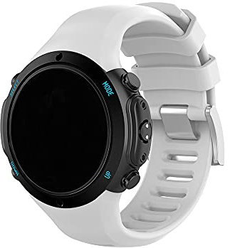 Xkravo Kompatibel mit SUUNTO D6 Dive/D6i Novo/D6i ZULU Armbändern, Silikon-Armband für SUUNTO D6 Dive/D6i Novo/D6i ZULU Smartwatch (weiß)