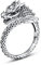 Drachen ring 925 Sterling Splitter verstellbarer Vintage Ring Amulett Drachenschmuck Geburtstagsgeschenke für Männer Frauen …