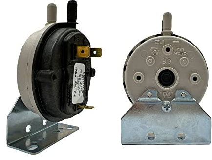 eRicambi, Presostato diferencial aire con soporte 17/75 Pascal NS2-1177-00, con cuerpo de policarbonato cargado de cristal, de -40 °C a 90 °C, montaje vertical
