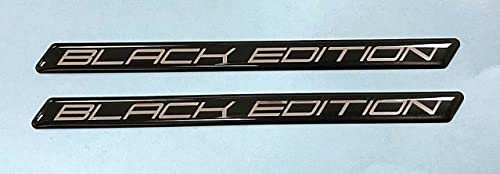 Gelz 2 x 143 mm Black Edition Aufkleber – Chrom auf Schwarz