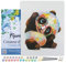 Figured'Art Peinture par Numéro Adulte avec Cadre Panda et Lunettes - Activité Manuelle Kit de Loisir Créatif DIY Numéro d'Art Complet - 40x50cm toile tendue sur châssis
