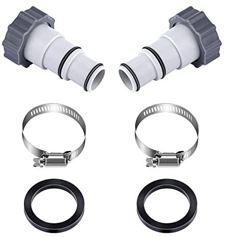SAVITA 1.5 to 1.25 Pool Hose Adapter, Pool Hose Adapter Parts with Pump Threaded Connection for Intex Pool Accessories (2 Sets)