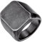 Bestyle Quadrat-ring Herren Siegelring Gravur Personalisiert Initialenring Mädchenring Hip Hop Ring Signetring Vintage Grau 62
