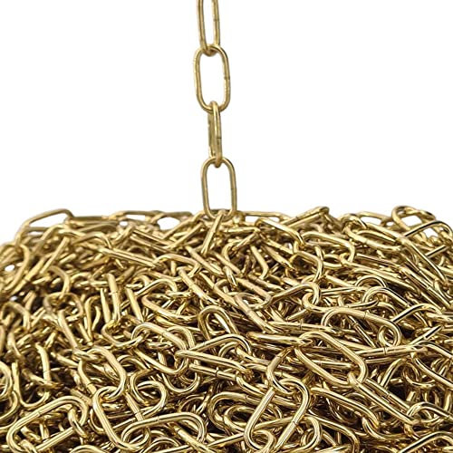 Christoph Palme Eisenkette ø 2mm Glatt Zierkette Rundstahlkette Rundgliederkette Kette 1m (Gold)