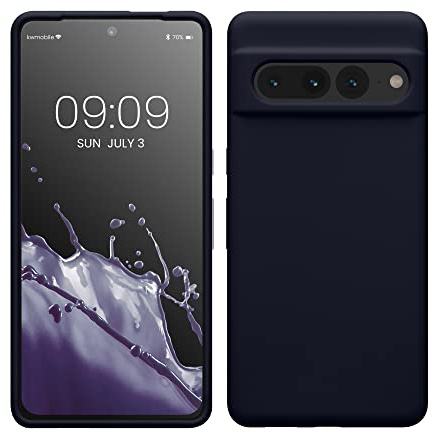 kwmobile Handyhülle für Google Pixel 7 Pro Hülle, für Pixel 7 Pro Case - Hülle Silikon - kabelloses Laden - Deep Ocean