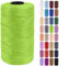 Uiopa Makramee Garn 3mm x 200m Polypropylen Flache Macrame Cord Bändchengarn Makramee Schnur Farbig für Häkeln, Stricken, Dekoration, DIY Handwerk