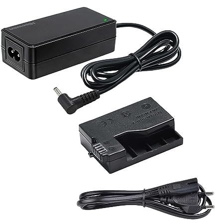 Hisewen ACK-E8 AC Power Adapter LP-E8 Dummy Battery DR-E8 DC Coupler Kit for Canon T2i, T3i, T4i, T5i, Kiss X4, Kiss X5, Kiss X6i, Kiss X7i, 700D, 650D, 600D, 550D Cameras.