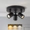 ANWIO Deckenstrahler 3 Flammig Schwarz, GU10 Dimmbar Deckenleuchte Strahler 3 Spot, Schwarz Deckenlampe schwenkbar Deckenspots für Küche，Schlafzimmer, Wohnzimmer, mit Leuchtmittel (EUCS-LG11A)