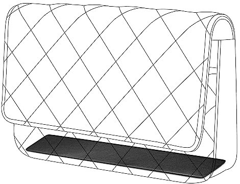 OAikor WOC Shaper aus Leder für Handtaschen, Geldbörsenschoner und Einsatz für Geldbörse an Kettentaschen, geeignet für Chanel 19 und mehr, Leder, Schwarz
