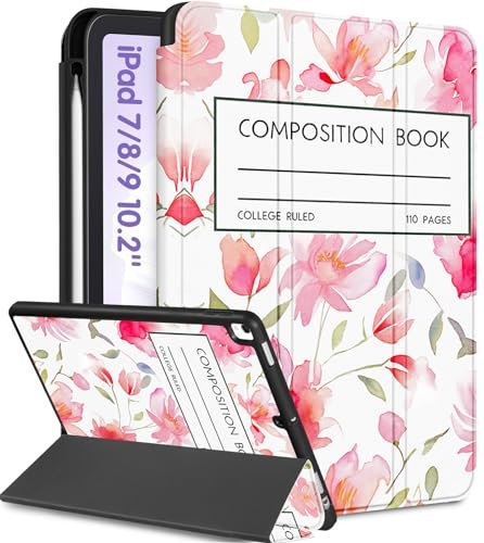 Uppuppy Schutzhülle für iPad 9. / 8. / 7. Generation, 25,7 cm (10,2 Zoll), niedliches Design, niedliches Design, A2602, A2270, A2197
