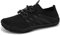 AONETIGER Badeschuhe Herren Wasserschuhe Damen Strandschuhe Sommer Atmungsaktiv Barfußschuhe rutschfeste Schwimmschuhe Surfschuhe Aquaschuhe Fitnessschuhe(312 Schwarz,39EU)