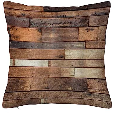 Überwurf Kissen Fall Quadratisch Kissenbezug,Rustikale Dielen aus Holz, Grungy-Look, Bauernhaus, Landhausstil, Nussbaum, Eichenmaserung,,Home Dekorative Sofa Sessel Schlafzimmer Wohnzimmer 45x 45cm