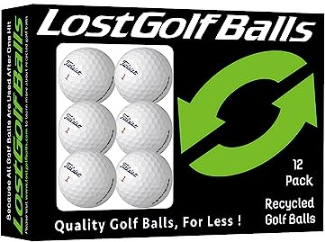 Titleist Pro V1x Golf Balls (12 Pack) - Mint Quality, Used Golf Balls Refinished by Lostgolfballs.com, Like New with No Logos