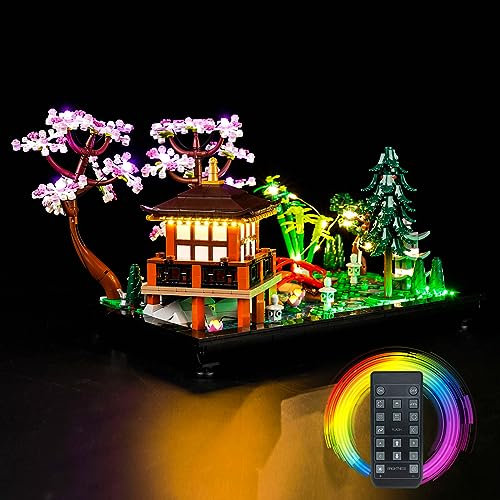 LocoLee Led Licht Set Kompatibel mit LEGO Garten der Stille, Led Beleuchtungs Set Compatible with LEGO 10315 Tranquil Garden Botanical - Nur Lichter Set, Kein Modell (Fernbedienung Version)