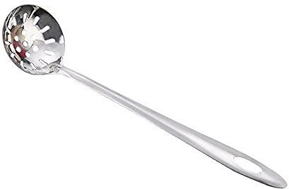 OUSIKA Colino for alimenti Cucchiaio in acciaio inossidabile for uso domestico, scolapasta grande con manico lungo for zuppe e porridge Schiumarola (Size : M)