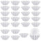 25-Piece Leakproof Wax Trays, Reusable Cupcake Wax Melting Trays, Candle Warmer, Biodegradable Wax Melting Tray, Aromatherapy, Candle Melting Liner Wax Melting Tray (White)