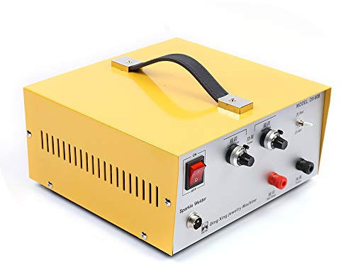 80A Pulspunktschweißgerät, Schmuck Schweißgerät für Schweißen Gold Silberketten Ohrringen 220V 400W Gelb