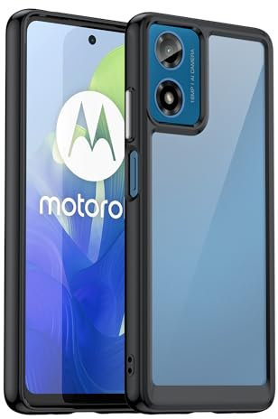 SHIEID Coque de téléphone Portable Motorola Moto G04, Technologie Hybride PC + TPU, Coque de Protection Anti-Choc, sans décoloration, Etui pour Motorola Moto G04-Noir