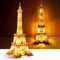 GalaSpark 13 Zoll 3D-Puzzle Eiffelturm LED-Nachtlicht - 3D-Acryl-Puzzle Heimdeko DIY-Modellbausatz - Pariser Wahrzeichen und Architektur für Erwachsene für Kinder, 165-teiliges Geschenk (Gold)