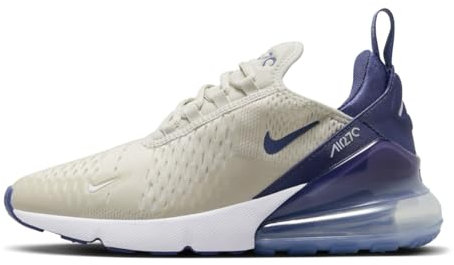 NIKE Air Max 270 Scarpe da ginnastica da donna, Osso Chiaro Diffuso Blu Bianco, 41 EU