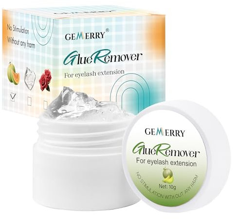 GEMERRY Remover Extension Ciglia Crema Ciglia Rimuovi Colla 10g per la Rimozione della Colla Extension Ciglia per Ciglia Ad azione Rapida a Ciglia Finte Crema Remover(Gusto Cantalupo)