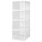 AKTIVE Max Home Cajas de zapatos plástico, Juego de 4 organizadores de almacenamiento, 25 x 35 x 18.5 cm, Apilable, Antivuelco, Hasta T.46, Transparente, Caja zapatero plástico (16550)