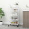 ARKEM Carrito de Cocina 5 Niveles Hierro Blanco 46x26x105 cm Carrito Verduras Muebles De Cocina Auxiliares