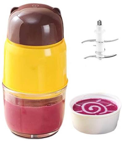Licuadora de alimentos para niños - Máquina casera para hacer puré de alimentos para bebés, procesador de alimentos automático multipropósito | Lindo mezclador de calidad alimentaria, licuadora de ali