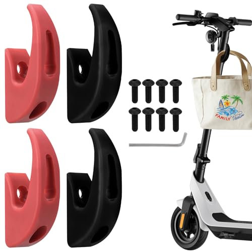CiShow 4 STK Elektroroller Haken, Multifunktionshaken, E Scooter Zubehör, Haken Montage Zubehör kompatibel für Xiaomi Pro 2/Pro/M365/1S(mit Schrauben)