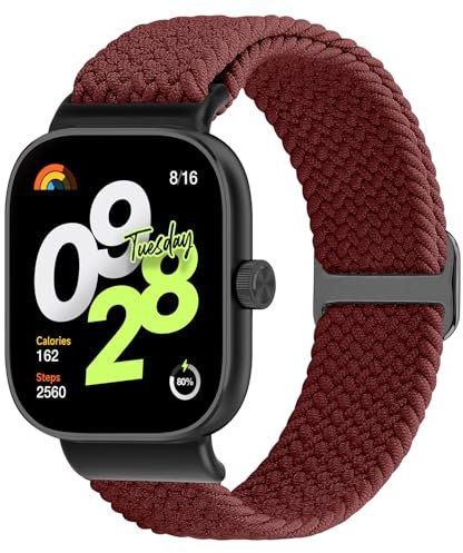 WNIPH Bracelet de Montre Tressé Compatible avec Xiaomi Redmi Watch 5/4 / Xiaomi Mi Band 8 Pro/9 Pro, Doux, Confortable et Respirant, Bracelet de Rechange Réglable en Nylon Tissé pour Homme et Femme