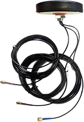 Maswell Combo GPS + 2X2 MIMO 4G Antenne, Mobilfunk 700-2700MHz 4G LTE Outdoor-Antenne für T-Mobile Verizon AT&T, IP67 Wasserdicht mit 3m Kabel, Schraubmontage, 2dBi Verstärkung (NICHT für