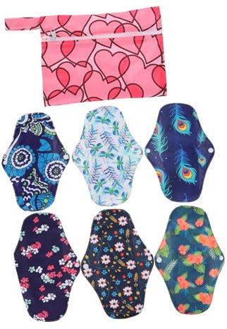 FRCOLOR Lot De 6 Serviettes Lavables En Fibre Pour Femme Confortables Pour Les Voyages Et Les Activités Quotidiennes