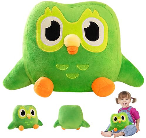 CWENDANER Green Owl Plush Toy, 20 cm Grünes Owl Toy, Soft Owl Stuffed Animal Cuddly Toy, Cartoon Owl Throw Pillow Plush, for Home Decor Kinder ab 3 Jahren Birthday Owl Gifts