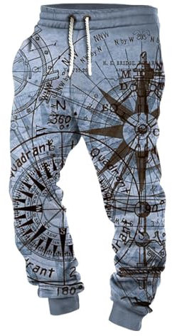 Wikingerhose Herrenhose Dschungelcamp Kostüm Hose Vintage Sporthose Hippie Hose Jogginghose Trainingshose Mittelalter Hose Männer Nordische Mythologie Wikinger Print Sweatpants