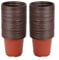 Puupaa 100 macetas de plástico, maceta de 10/11/12 cm con agujeros de drenaje para interiores y exteriores, maceta para verduras, flores, suculentas (12 cm)
