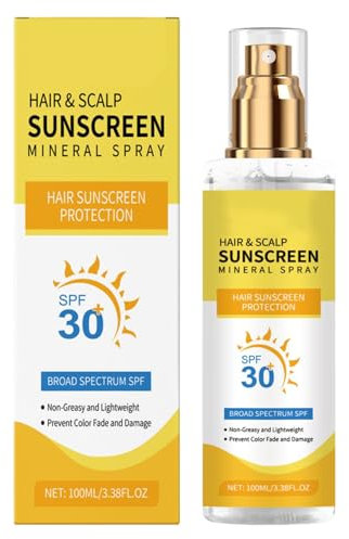 Haar- Und Kopfhautschutzspray LSF 30, Premium Sonnenschutzspray, Nicht Fettender UV-Schutz Für Haar Und Kopfhaut, Kopfhaut-Sonnenschutz, UV Schutzhautpflegeprodukte Für Frauen & Männer