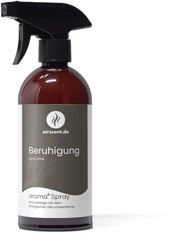 Beruhigung Geruchsentferner Spray – Bio Raum- & Textilspray mit ätherischen Ölen – Zirbe – Aromapflege Duftspray 500 ml