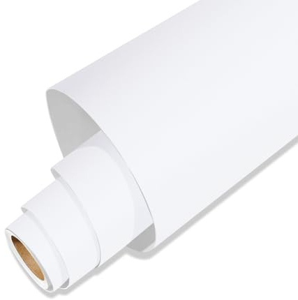 IModeur 30,5 x 900 cm PET-Träger Vinylfolie Plotter Weiß Matt - Plotterfolie Vinyl Rolle für Silhouette Cameo, die meisten Schneidemaschine