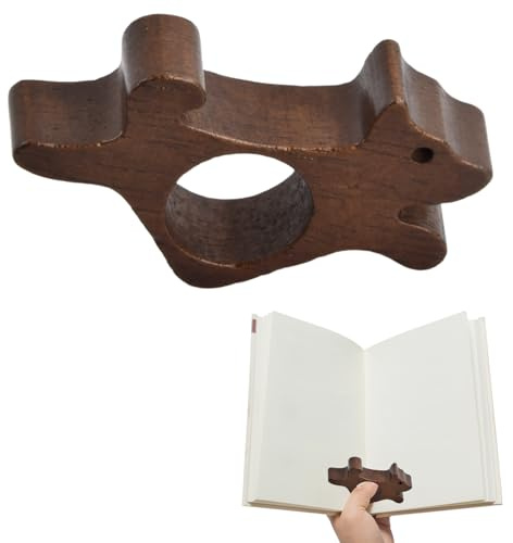 Buchseitenhalter mit Hunde-Design, Bücher Zubehör aus Holz für Freihändiges Lesen, Niedlicher Buchhalter Daumen, Lesen Zubehör Geschenke für Buchliebhaber