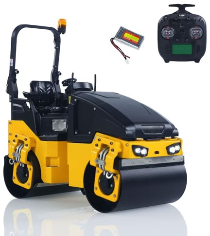 wheelfun 1/14 Metall RC Strassenwalze BW120AD Elektro Fernsteuerungs Baumaschinen Modell RTR mit Flysky ST8 Funksteuerung Batterie Beleuchtungssystem