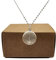 Kabbalah Tree of Life Leaf Vein Real Flower Petal Round Glass Pendant 925 Sterling Silver Necklace for Women Handmade
